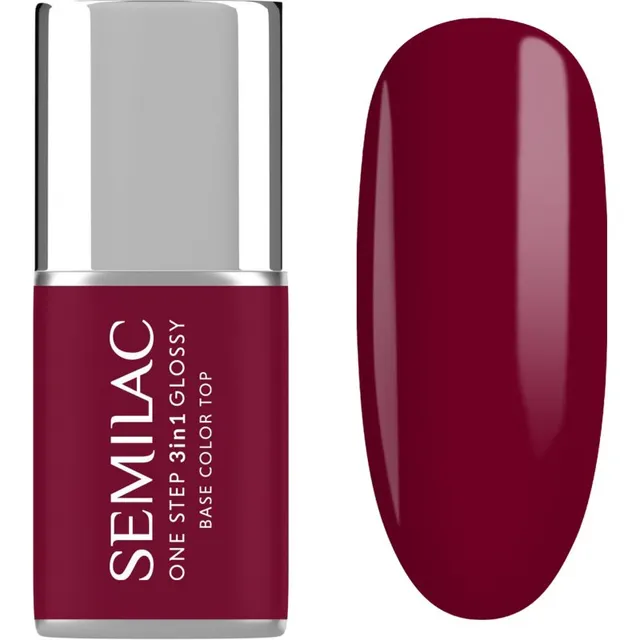 Semilac One Step 3in1 Glossy Geelküünelakk varjund 570 Dark Raspberry 7 ml