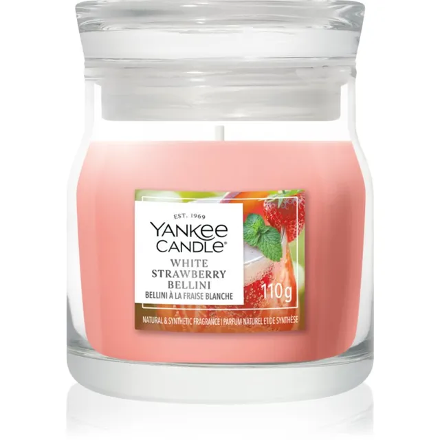 Yankee Candle White Strawberry Bellini lõhnaküünal Signature 110 g