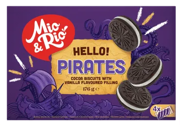 Küpsis kakao-vanil.Pirates MIO&RIO 176g