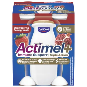 Jogurtijook maasikas-granaatõun 4x100g, ACTIMEL, 400 g