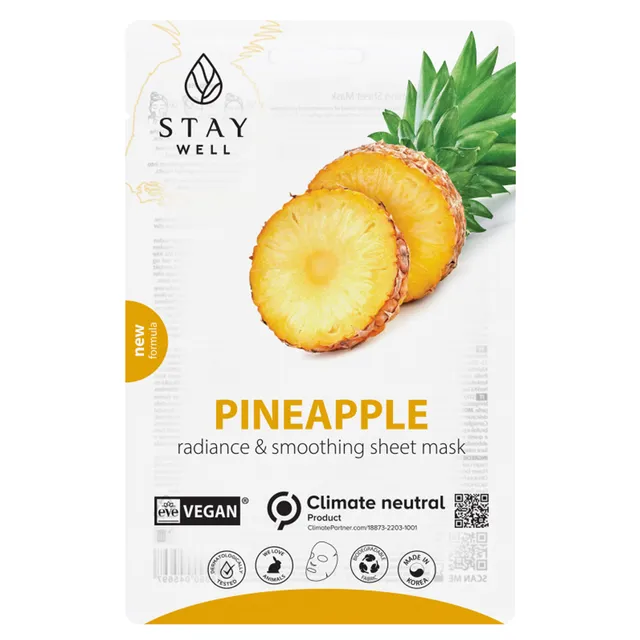 STAY WELL Pineapple Sheet Mask 20g