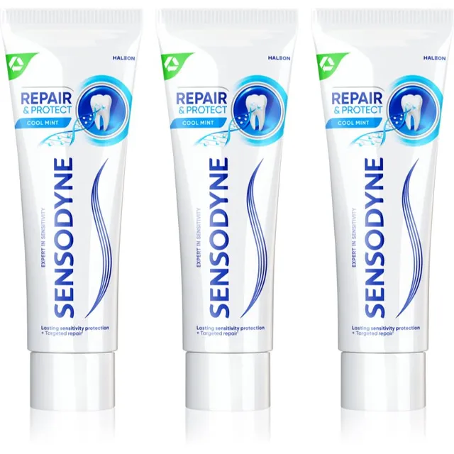 Sensodyne Repair & Protect Cool Mint Hambapasta tundlikele hammastele 3x75 ml
