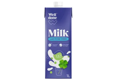 Piim WELL DONE 1,5% UHT,laktoosivaba,1L