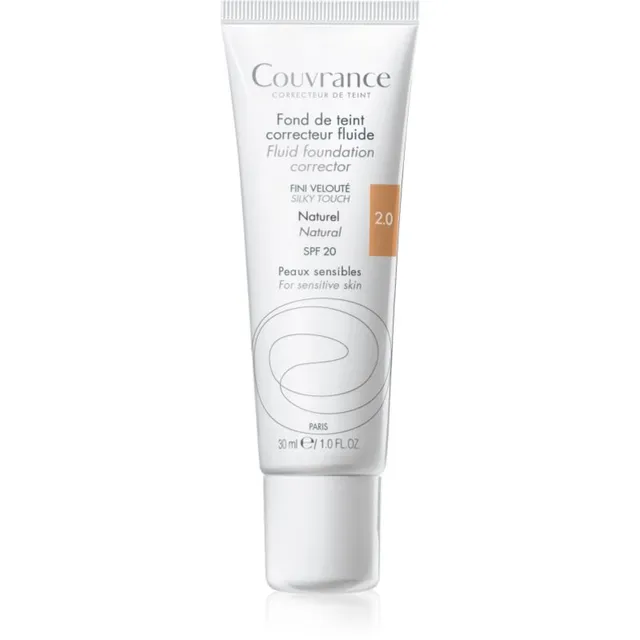 Avène Couvrance Fluid Foundation Corrector Kattev vedel jumestuskreem SPF 20 varjund 2.0 Natural 30 ml