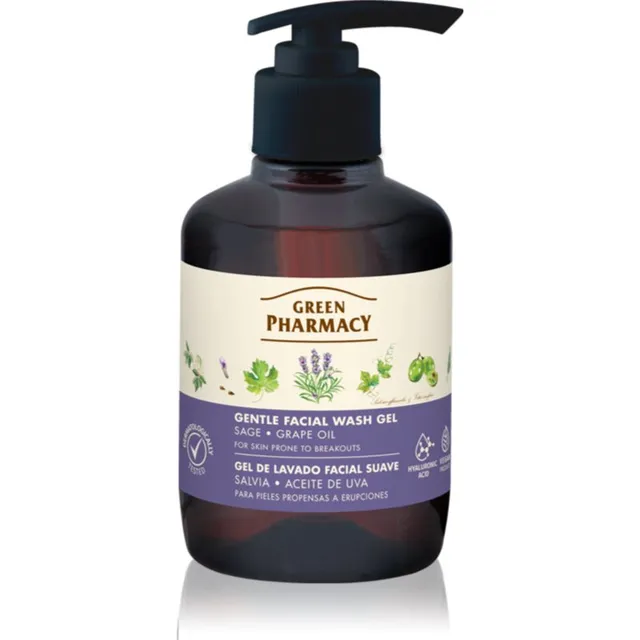 Green Pharmacy Sage & Thyme Face Wash Õrn puhastusgeel ärrituma kippuvale nahale 270 ml