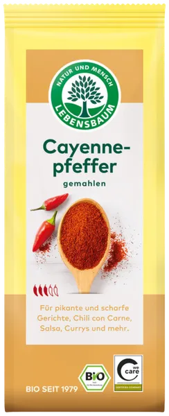 Cayenne'i pipar, jahvatatud, ökoloogiline