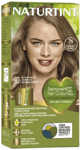 NATURTINT® kauapüsiv ammoniaagivaba juuksevärv, HAZELNUT BLONDE 7N