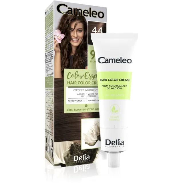Delia Cosmetics Cameleo Color Essence Juuksevärv tuubis varjund 4.4 Spicy Brown 75 g