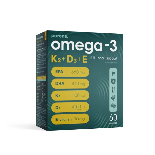 PARENE OMEGA-3+K2+D3+E KAPSLID N60