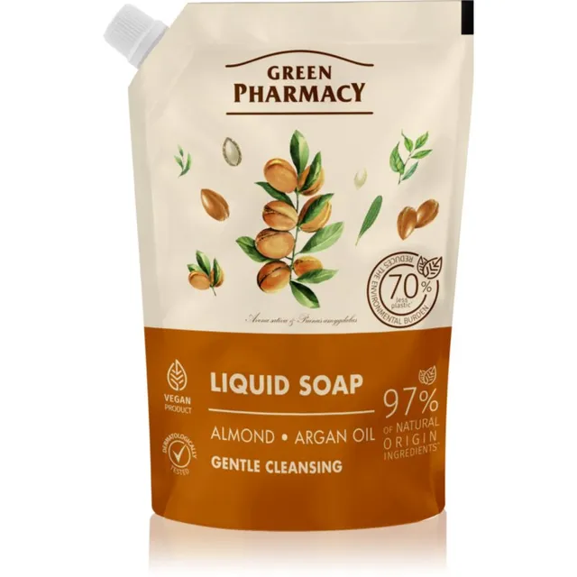 Green Pharmacy Almond & Argan Oil Käteseep täitepakend 460 ml