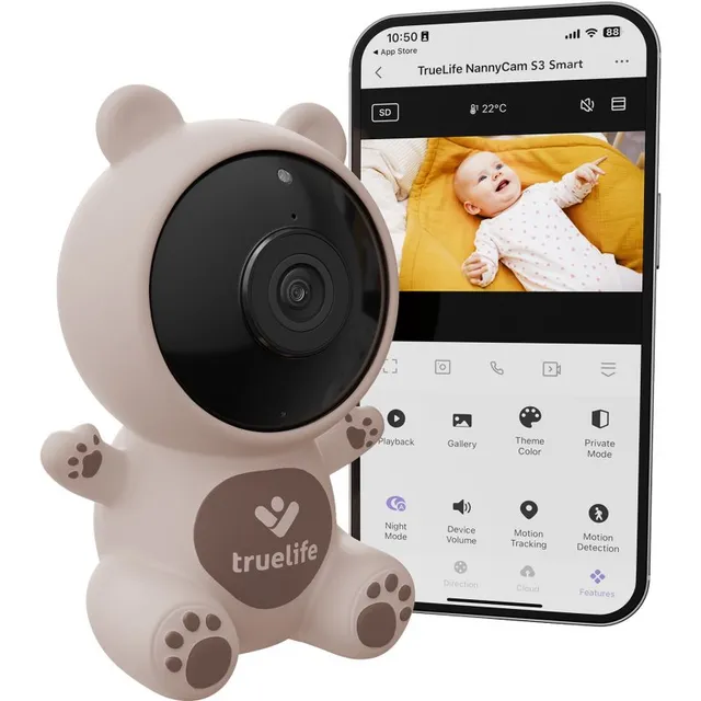 TrueLife NannyCam S3 Smart Digitaalne video beebimonitor 1 tk
