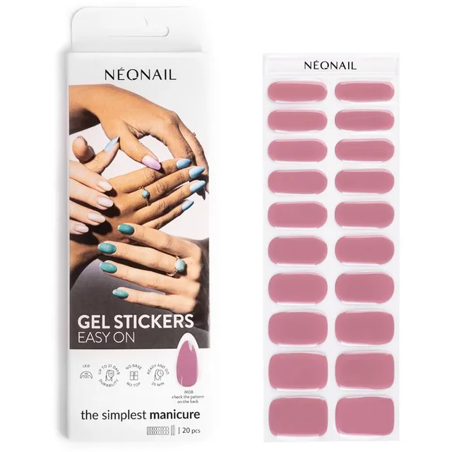 NEONAIL Easy On Gel Stickers Küünte kleebised UV/LED-lambi kasutamisega varjund M08 20 tk