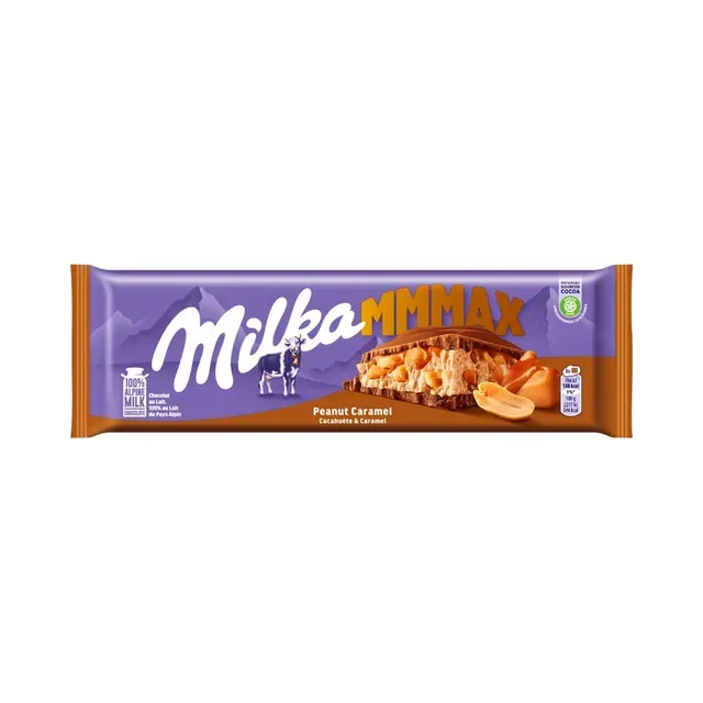 Piimašokolaad maapähkli- ja karamellitäidisega, MILKA, 276 g