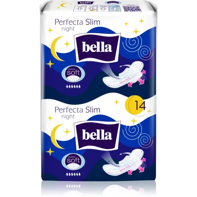 BELLA Perfecta Slim Night Extra Soft Hügieenisidemed 14 tk