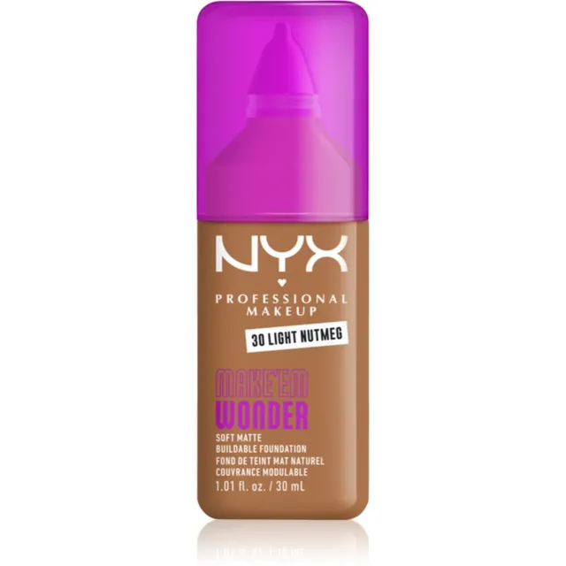 NYX Professional Makeup Make ‘Em Wonder Kerge matistav jumestuskreem varjund 30 Light Nutmeg 30 ml