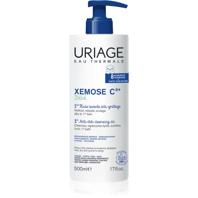 Uriage Xemose C8+ Bébé Rahustav puhastusõli kuivale ja atoopilisele nahale 500 ml