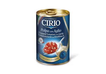 Kons.tomati tükkid küüslau-ga CIRIO 400g