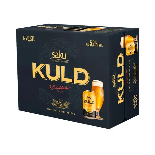 Õlu Kuld 12-pakk, SAKU, 12 x 330 ml