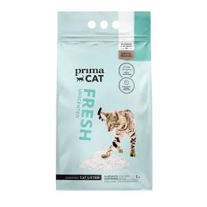 Lõhnatu valge betoniitsavist kassiliiv, PRIMACAT, 5L