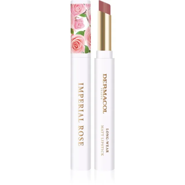 Dermacol Imperial Rose Matt huulepulk roosi lõhnaga varjund 01 1.6 g
