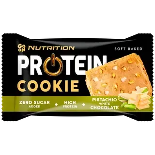 Proteiiniküpsis pistaatsia ja valge šokolaadiga, GO ON, 50 g