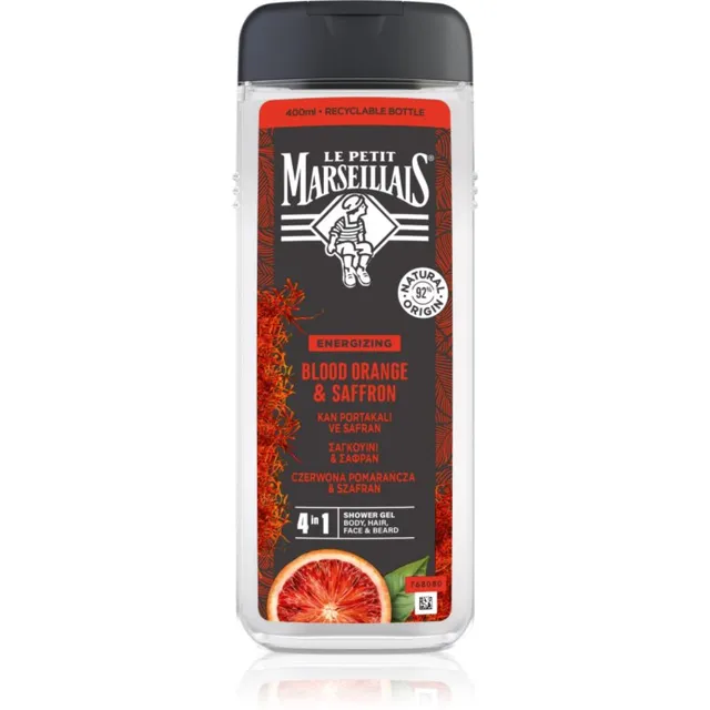 Le Petit Marseillais Blood Orange & Saffron Dušigeel neli-ühes meestele 400 ml