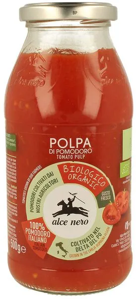 Tükeldatud tomatitega püree, ökoloogiline