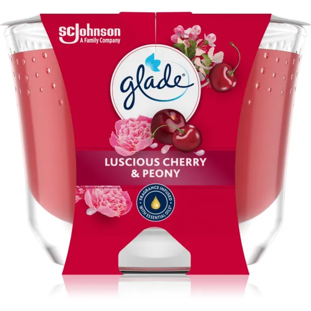 GLADE Luscious Cherry & Peony lõhnaküünal 204 g