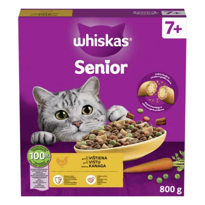 Kassitoit kanaga Whiskas Senior 800g