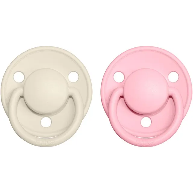 BIBS De Lux Natural Rubber Size 2: 6+ months lutt Ivory / Baby Pink 2 tk