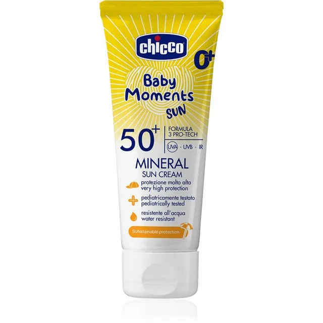 Chicco Baby Moments Sun Mineral Päikesekreem lastele SPF 50+ 0 m+ 75 ml