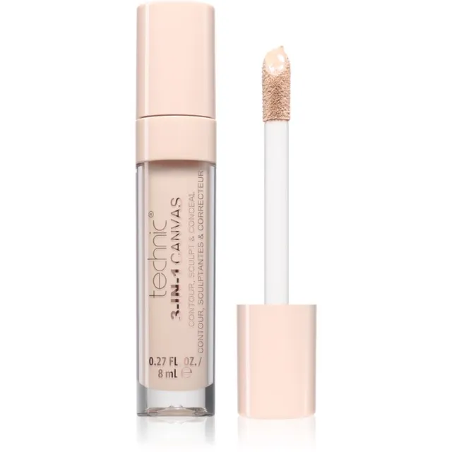Technic Cosmetics 3-In-1 Canvas Kauapüsiv peitekreem varjund Porcelain 8 ml