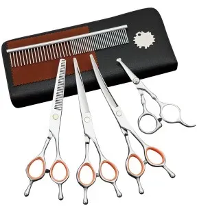 Grooming komplekt, koera kamm ja neljad käärid (Pawise)