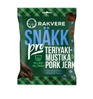 Rakvere Sealihasnäkk Teriyaki-Mustika Pork Jerky 50g
