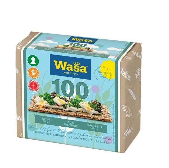 Wasa 100 näkileivad seemnete ja meresoolaga, 245g