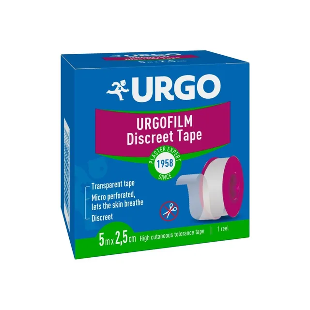 URGOFILM RULLPLAASTER 2,5CMX5M (LÄBIPAISTEV)
