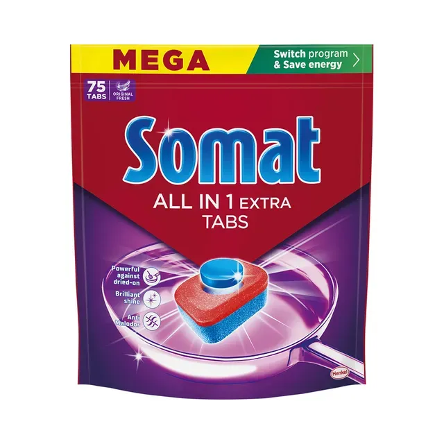 Nõudepesumasina tabletid All in One Extra, SOMAT, 75 tk