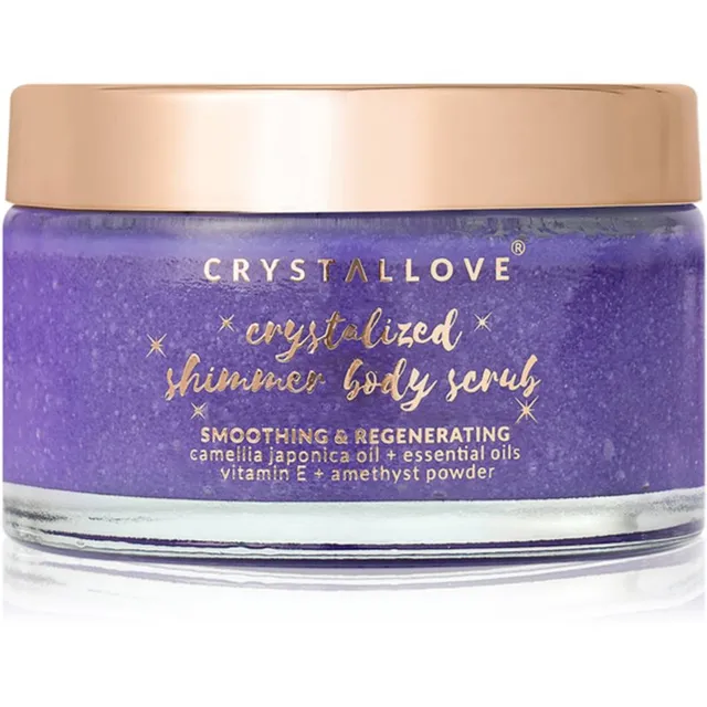Crystallove Amethyst Shimmer Body Scrub Kehakoorija 200 g