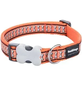 Kaelarihm koerale, helkurpaelaga Reflective Bones Orange (Red Dingo)