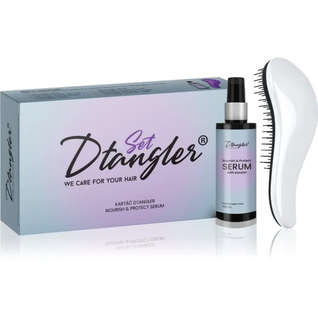 Dtangler We Care For Your Hair Set Kinkekomplekt juustele Silver 2 tk