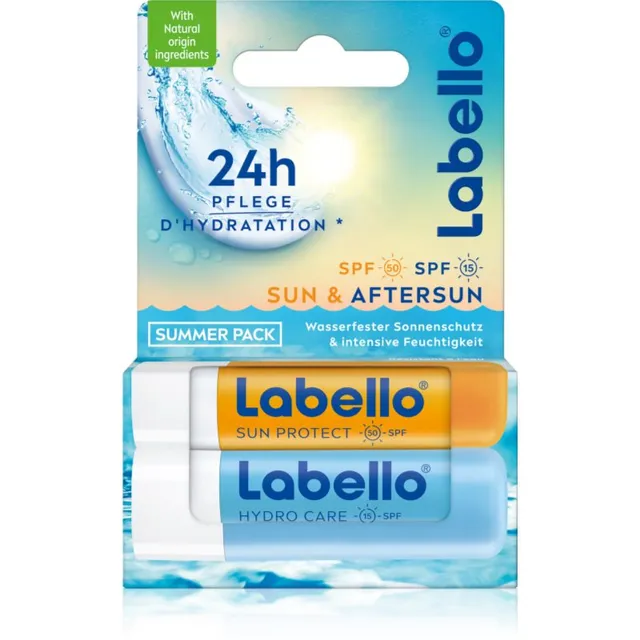 Labello Sun & Aftersun Säästupakk huultele