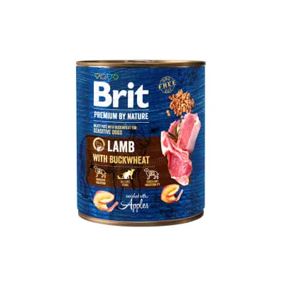 Konserv koertele Brit Premium Nat. Lamb 800g
