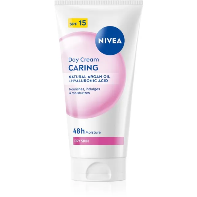 NIVEA Caring Toitev päevakreem kuivale nahale SPF 15 50 ml