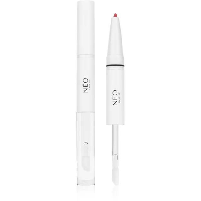 NEO MAKE UP Intense Serum 2in1 Lipliner & Lipgloss huulepliiats ja huuleläige varjund 01 Bold Red 1 tk