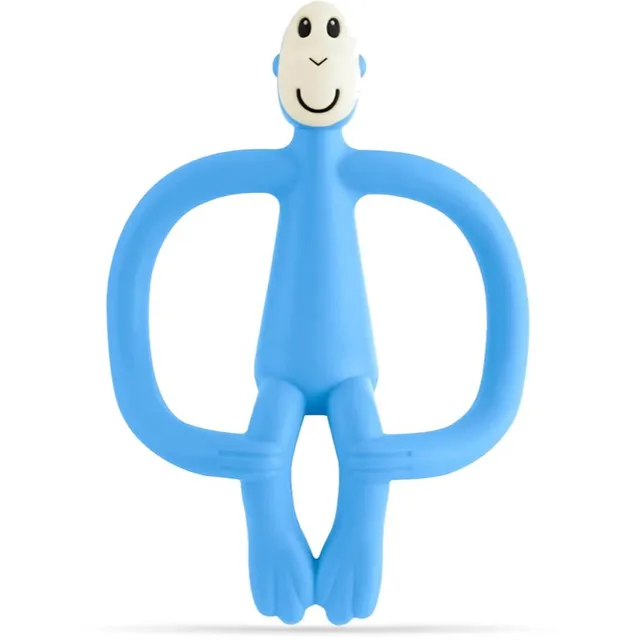 Matchstick Monkey Teething Toy and Gel Applicator närimismänguasi kaks-ühes pintsliga Light Blue 1 tk