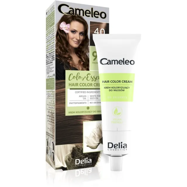 Delia Cosmetics Cameleo Color Essence Juuksevärv tuubis varjund 4.0 Brown 75 g