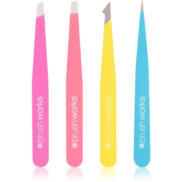 Brushworks Tweezer Set Neon pintsettide komplekt