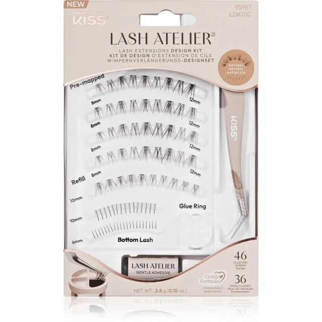 KISS Lash Atelier Desing Kit kleebitavad ripsmetutikud liimiga 01 1 tk