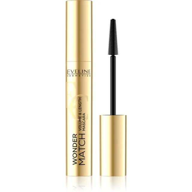 Eveline Cosmetics Wonder Match Ripsmeid mitmekordistav ja tihendav ripsmetušš varjund Black 7 ml