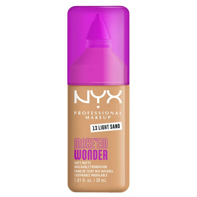 NYX Make Em Wonder Soft Matte Buildable Foundation No.13 Light Sand 30ml